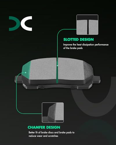 SCITOO Front Rear Disc Brake Pad Set Semi-Metal For Toyota For Highlander - size: Front D884 & Rear D996