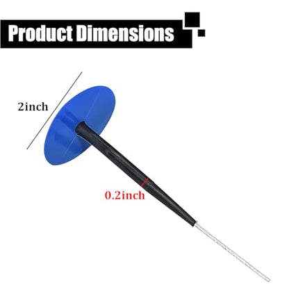 Zpana 24PCS Car Combination Repair Unit, 1/4" M6 Rubber Vehicle Mushroom Nail Tire Repair Patch Plug, Automotive Tyre Patch Puncture Repair Plug, Universal for Bicycle Motorcycle Truck