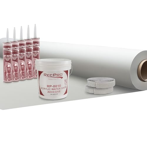 RecPro RV Rubber Roof Kit 8.5' Wide 15 ft