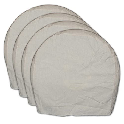 AES Industries 32" Diameter Heavy Canvas Wheel Paint Masker/Wheel Protection Cover with Stitched-in Flexible Steel Holding Rod - Set of 4