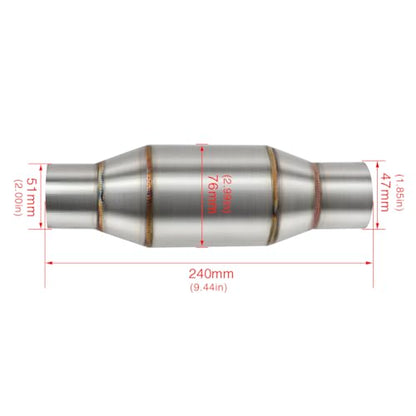 Exhaust Pipe Resonator Baffle Muffler DB Killer Quiet Mid Pipe Expansion Chamber Silencer Noise Eliminator Deadener for Motorcycle ATV UTV Go Kart (D), SCL-2018070016 - size: D