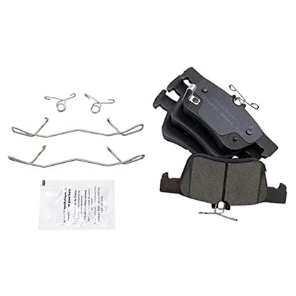 TRQ Front and Rear Brake Pad and Rotor Set Ceramic Vented Solid Rotors - style: BKA65582