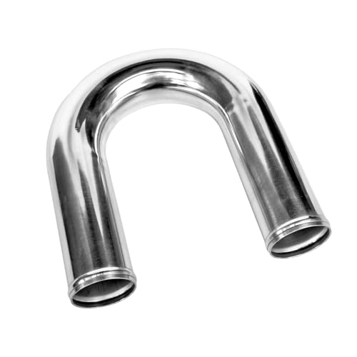 OD 2.5" (63mm) 180 Degree Aluminum Elbow Intercooler Pipe Tube, 6" Leg Length Universal U-Shape Bend Intake Tubing Adapter Turbo Connector - size: 2.5" (63mm)
