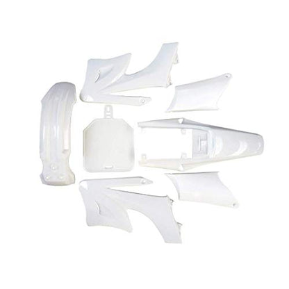 TDPRO Complete Fender Body Plastic Fairing Kit for Apollo Orion 110cc 125cc 150cc Pit Dirt Bike (White) - color: White