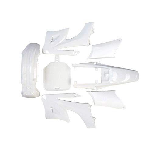 TDPRO Complete Fender Body Plastic Fairing Kit for Apollo Orion 110cc 125cc 150cc Pit Dirt Bike (White) - color: White
