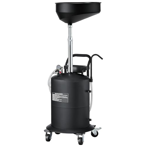 Oil Drain Extractor 18.5 Gallon Wheeled and Adjustable Height Funnel - size: 5702-B