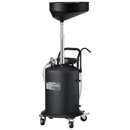 Oil Drain Extractor 18.5 Gallon Wheeled and Adjustable Height Funnel - size: 5702-B
