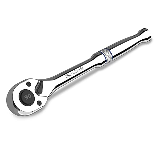 DURATECH 1/4-Inch Drive Ratchet, 90-Tooth Quick-Release Ratchet Wrench - size: 1/4"(Polished)