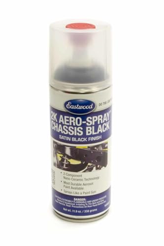 Eastwood 2K AeroSpray Chassis Black Satin Frame and Suspension Spray Paint | 12 oz Aerosol | 1 Pack