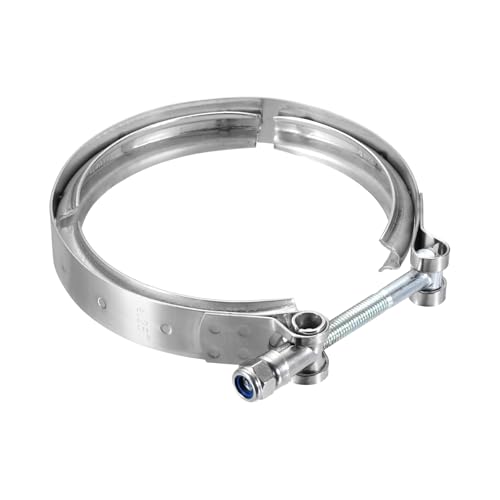 HARFINGTON 4.5" V Band Clamp Fits 114mm(4.49") V-Band Flange Clamp Only - size: 4.5 Inch