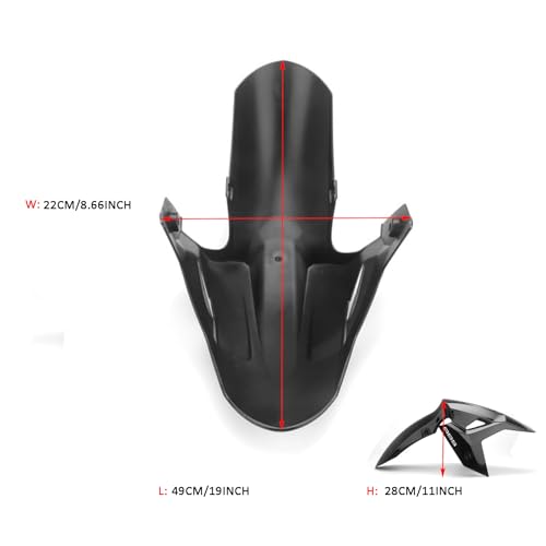 Motorcycle Front Fender, For KAWASAKI Ninja 400 Z400 2017-2024, Mudguard Protector Splash Guard Fit Fairings Kit (Carbon Fibre Texture) - style: Carbon Fibre Texture