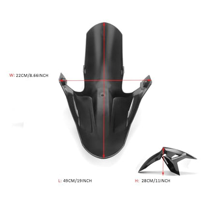 Motorcycle Front Fender, For KAWASAKI Ninja 400 Z400 2017-2024, Mudguard Protector Splash Guard Fit Fairings Kit (Carbon Fibre Texture) - style: Carbon Fibre Texture