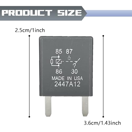 2PCS 12088567 8567 Automotive Relay, High-Performance 12VDC 30A 4Pin Fuse Box Relays, 12088567 8567 GM Ecm Flashers Relay Fit for Buick, Cadillac, Chevrolet, Ignition, Horn & More