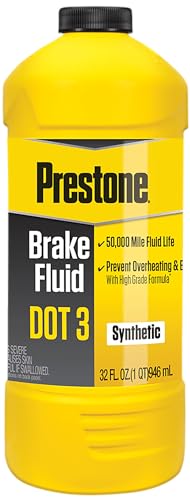 Prestone AS401Y Brake Fluid DOT 3, 32 fl oz., Pack of 12