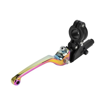 JFG RACING Motorcycle Brake Clutch Lever 7/8" 22mm Folding Levers Aluminum Alloy Universal for CRF50 KLX SSR TTR 110 125 150 200 250cc Dirt Pit Bike ATV Mini Bike Quenching - color: Quenching