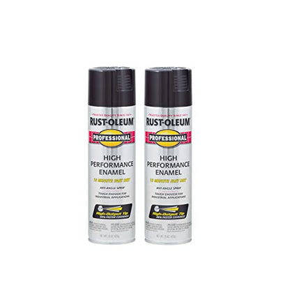 Rust-Oleum Professional High Performance Gloss Black Spray Paint - color: Gloss Black, size: 15 Ounce (Pack of 2)