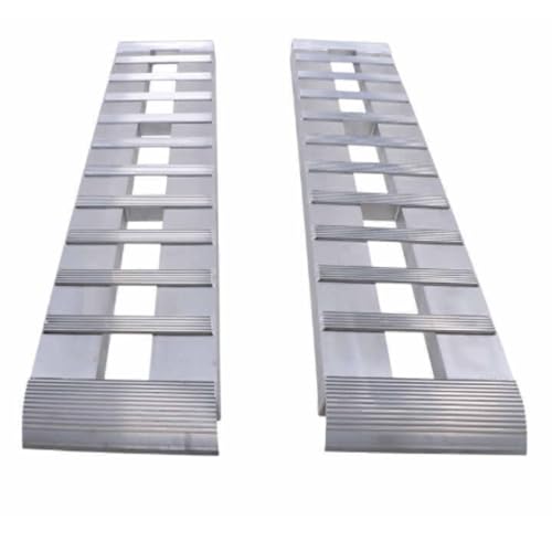 GEN-Y Hitch Heavy Duty Aluminum Loading Ramps - Set of 2, 6 Foot Long x 14 Inches Wide, 6000 lbs Capacity, Hybrid Hook and Plate Ends, Serrated Cross Rungs for Maximum Traction - size: 6'