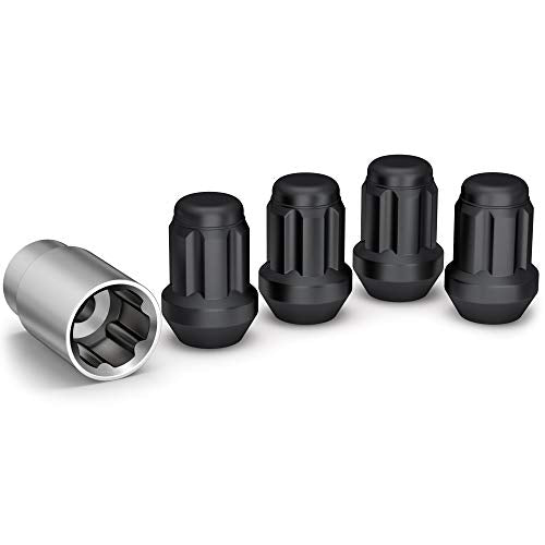 White Knight 40700SMBT Matte Black M12x1.5 Spline Pattern Wheel Lock (Random Lock Pattern) 4 Pack - color: Matte Black, size: 12mm X 1.50 Thread