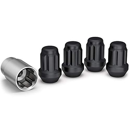 White Knight 40700SMBT Matte Black M12x1.5 Spline Pattern Wheel Lock (Random Lock Pattern) 4 Pack - color: Matte Black, size: 12mm X 1.50 Thread