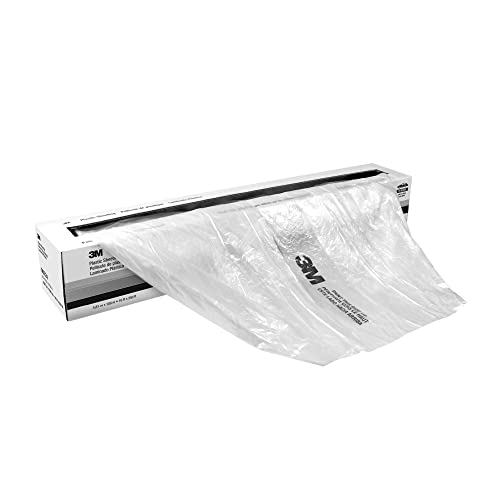 3M Plastic Sheeting 06723, High Density, Tear Resistant, Durable, Easy To Cut, 12 ft x 400 ft - size: 12 ft x 400 ft