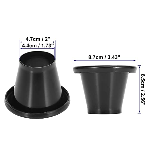 X AUTOHAUX 2 Inch Aluminum Bellmouth Adapter Air Inlet Decorative Cover - color: Black