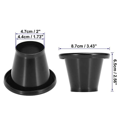X AUTOHAUX 2 Inch Aluminum Bellmouth Adapter Air Inlet Decorative Cover - color: Black