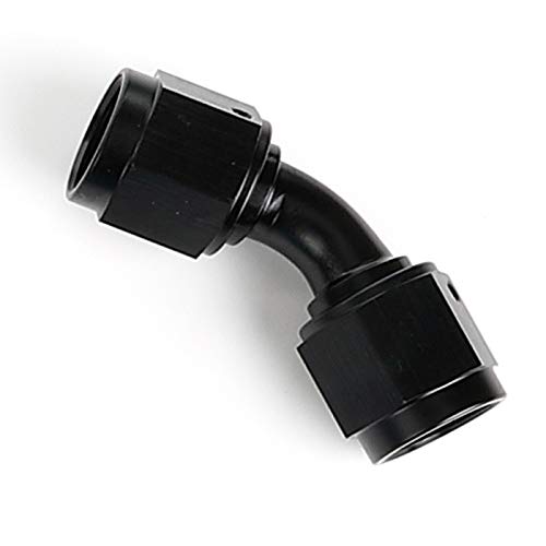 AC PERFORMANCE -8 AN Female to -8 AN Female 45 Degree Swivel Coupler Union Fitting Adapter Aluminum Black - color: Black 45, size: 8AN