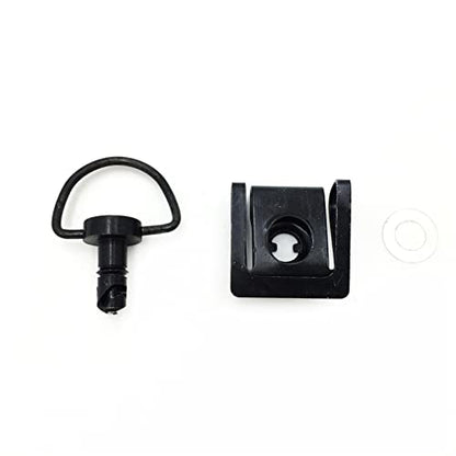 Motorcycle Parts Black Quick Release Race Dzus Style Motorcycle 1/4 Turn Fairing Fastener 15mm D-Ring Pins 2pcs Black - color: Black