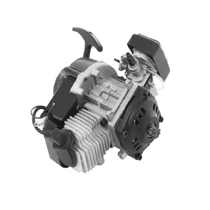 49cc Engine 2 Stroke Engine Dirt Bike Engine Pit Bike Engine Parts for 33CC/36CC/43CC/47CC/49CC Dirt Bike, Pit Bike, Go-Kart, Air-Cooled, Aluminum Alloy, 44mm Bore, 25H Chain, 7T Sprocket