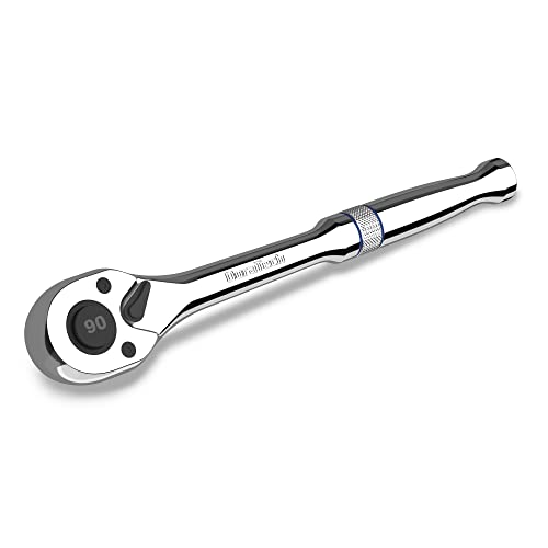 DURATECH 1/2-Inch Drive Ratchet, 90-Tooth Quick-Release Ratchet Wrench - size: 1/2"(Polished)