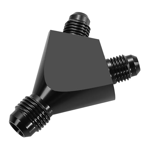 EVIL ENERGY 6AN to 4AN 4AN Y Block Flare Fitting Adapter Union Splitter Black - size: 6AN to 2 × 4AN
