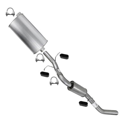 Exhaust Muffler Tail Pipe System Kit Compatible with Chevy Silverado 1500 2014-2017 5.3L | GMC Sierra 1500 2014-2017 5.3L | Stainless Steel | Northeastern Exhaust | Includes Clamps & Hangers