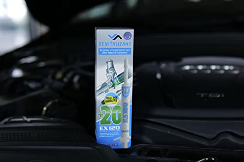 XADO Power Steering Fluid Oil Additive EX120 - Metal Repair Conditioner and Revitalizant for Steering Wheel Booster and Hydraulic Equipment - Protective Fluid Treatment from Wear (Syringe, 8 ml)