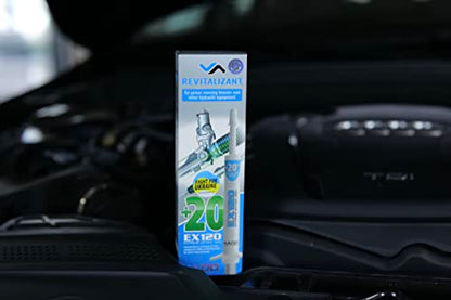 XADO Power Steering Fluid Oil Additive EX120 - Metal Repair Conditioner and Revitalizant for Steering Wheel Booster and Hydraulic Equipment - Protective Fluid Treatment from Wear (Syringe, 8 ml)