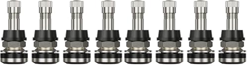 CKAuto 4 Pieces TR416 Metal Valve Stems Outer Mount Fits .453" & .625" Rim Holes Long 1 1/2", Silver (Pack of 2) - size: 4pcs (Pack of 2)