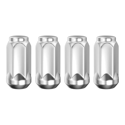 MIKKUPPA M14x1.5 Lug Nuts, Chrome 4PCS Closed End One-Piece Tire Lug Nut - color: Silver, size: M14x1.5 (4PCS)