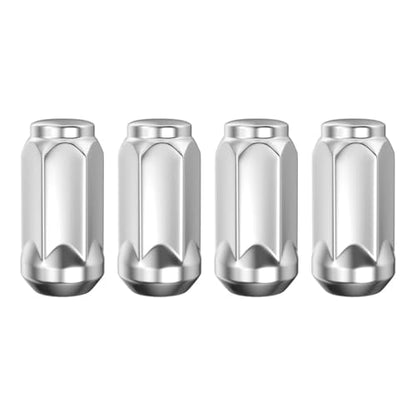 MIKKUPPA M14x1.5 Lug Nuts, Chrome 4PCS Closed End One-Piece Tire Lug Nut - color: Silver, size: M14x1.5 (4PCS)