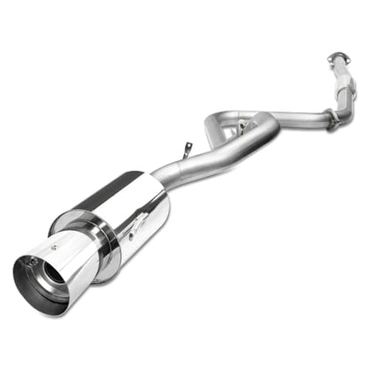 Auto Dynasty 4 Inches Round Muffler Tip Catback Exhaust System Compatible with Mitsubishi Eclipse 2.4L l4 00-05 - color: Round Tip