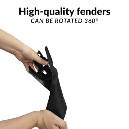 Extended Rear Fenders Longer Tail Guard for Surron Light Bee X/S and Segway X160/X260 (Bright Black) - color: Bright black