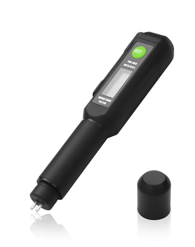 CERRXIAN Brake Fluid Tester Pen Calibrated for DOT 3 DOT 4 DOT 5.1 Brake Fluid, Probe Brake Fluid Moisture Testing Pen with High-Precision, Screen Display, Alarm - 15cm/5.9inch