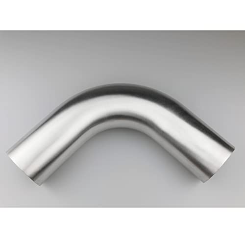 51mm (2") OD 90 Degree Elbow 2 Inch Aluminum Intercooler Pipe Air Intake Tube, 1.5D Radius, Brushed Finish - color: 90 Degree, size: OD 2" (51mm)