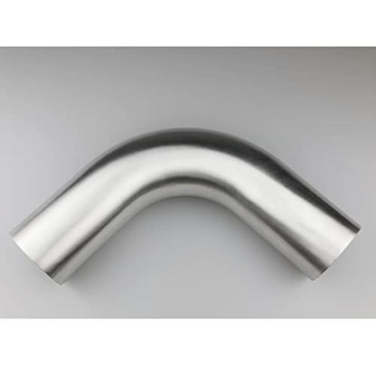 51mm (2") OD 90 Degree Elbow 2 Inch Aluminum Intercooler Pipe Air Intake Tube, 1.5D Radius, Brushed Finish - color: 90 Degree, size: OD 2" (51mm)
