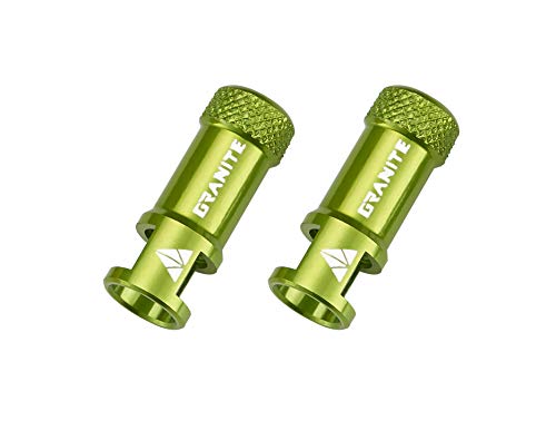Granite Juicy Nipples Presta Valve Core Remover Caps (Green) - color: Green