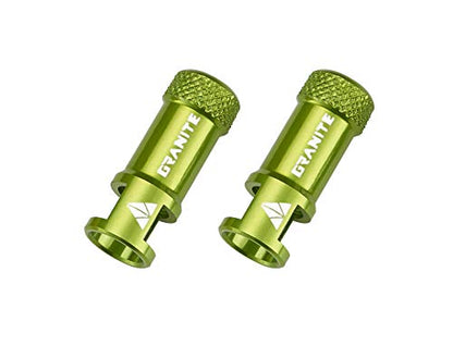 Granite Juicy Nipples Presta Valve Core Remover Caps (Green) - color: Green