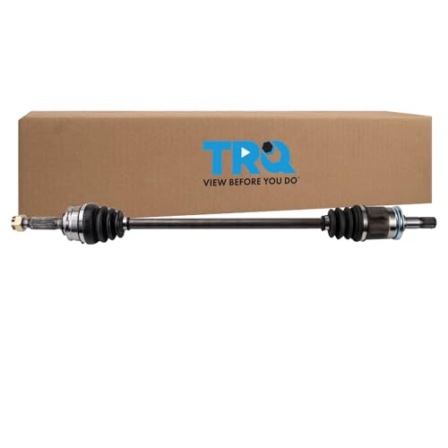 TRQ Rear Passenger Side CV Axle Shaft Assembly Neoprene Boots - style: CSA32581