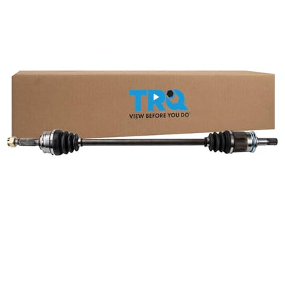 TRQ Rear Passenger Side CV Axle Shaft Assembly Neoprene Boots - style: CSA32581