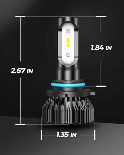 Marsauto 9005 Fog Bulbs HB3 HB3U 9005XS Fog Bulb 12 CSP Chips, Pack of 2 - size: M1 9005