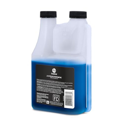 Castrol 2 Cycle Full Synthetic Oil - Small Engine Formula - 50:1 Mix Ratio - Includes Fuel Stabilizer (Pack of 12 (16fl oz bottles)) - size: Pack of 12 (16fl oz bottles)
