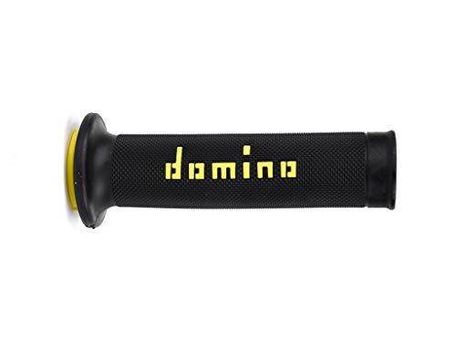 G2 by Domino Moto GP Motorcycle Grips for 7/8" (22mm) Handlebar (Pair) - color: Black / Yellow
