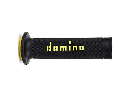 G2 by Domino Moto GP Motorcycle Grips for 7/8" (22mm) Handlebar (Pair) - color: Black / Yellow